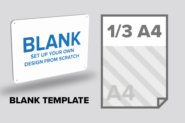 DiBond Sign – 1/3 A4 Size