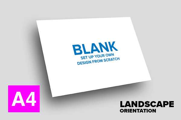 BLANK A4 Flyer Template – LANDSCAPE dimensions
