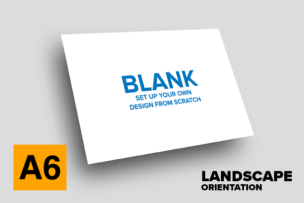 BLANK A6 Postcard Template – LANDSCAPE dimensions