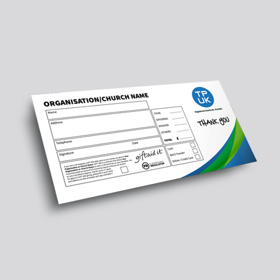 Charity Gift Aid Envelope printing by TradePrintingUK – small image