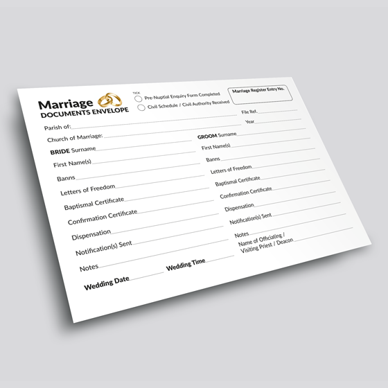 <b>MARRIAGE</b> Stock Envelopes