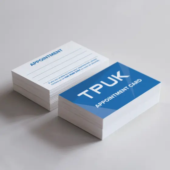 Appointment Cards printing by TradePrintingUK