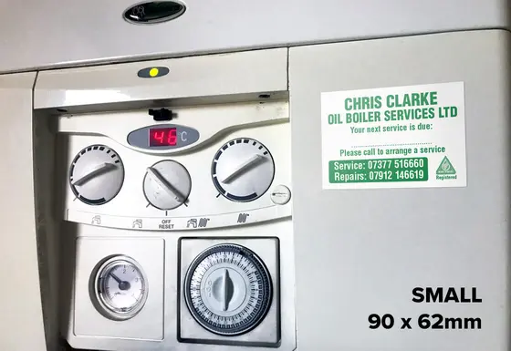Custom Printed Boiler Labels - Small Version