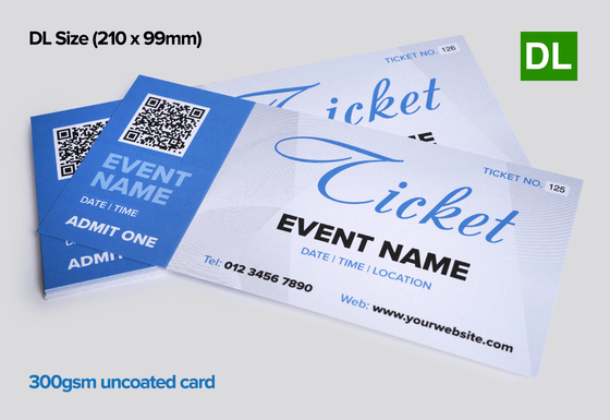 Ticket Printing for After-Parties, Barbecues, Concerts, Parties, Gatherings, Events, Weddings by TradePrintingUK