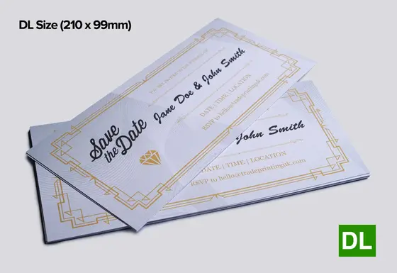 Personalised Printed Invites A6 Card size Invitations by TradePrintingUK