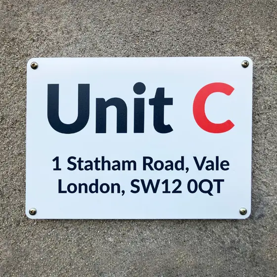 DiBond Aluminium Signage printing by TradePrintingUK