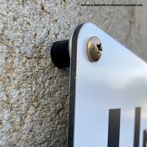 Custom Printed DiBond Aluminium Signs wall-mounted stand-off