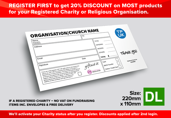 Charity Gift-Aid DL Envelopes printed version 2 image - gift aid envelope template