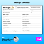 Marriage Documents - C4 Envelopes