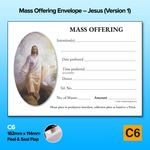 Mass Offering Envelopes - C6 – Jesus (Version 1)