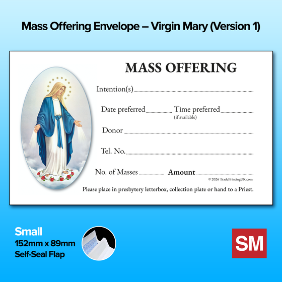 Mass Offering Envelopes - Small – Virgin Mary (Version 1)