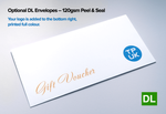 Optional Printed Logo Envelopes for your Custom Printed Gift Vouchers