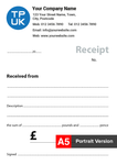A5 RECEIPT template by TradePrintingUK for NCR print