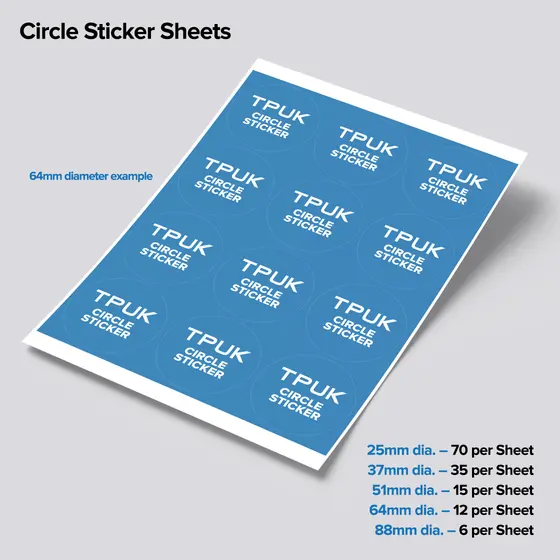 Custom Printed Circle Sheet Stickers