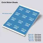 Custom Printed Circle Sheet Stickers
