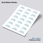 Custom Printed Oval Sheet Stickers