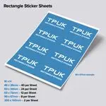 Custom Printed Rectangle Sheet Stickers