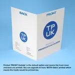 Custom Printed Short-Run Presentation Folders Printing Explained for front and back of A4 or A5 size versions
