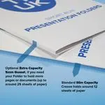 Printed Folders 5mm Gusset Option on A4 version