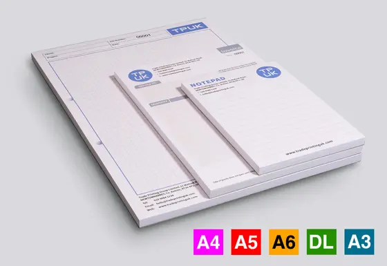 Notepads Hero shot with Grey Background