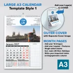 Wall Calendar A3 size – Style 1