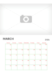 2024 A4 calender fully text color changable