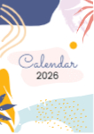 2026 A4 Editable Calender