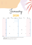 2026 A4 Editable Calender