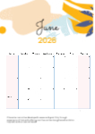 2026 A4 Editable Calender