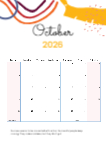 2026 A4 Editable Calender