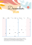 2026 A4 Editable Calender