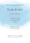 A5 2pp Wedding Invite - Blue wave collection