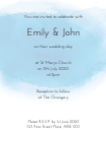 A6 2pp Wedding Invite - Blue wave collection