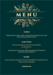 A6 1pp Wedding Menu - Elegant Autumn collection
