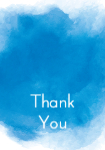 A6 4pp Wedding Thank You Card - Blue wave collection