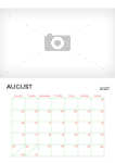 2027 A4 calendar - Fully editable