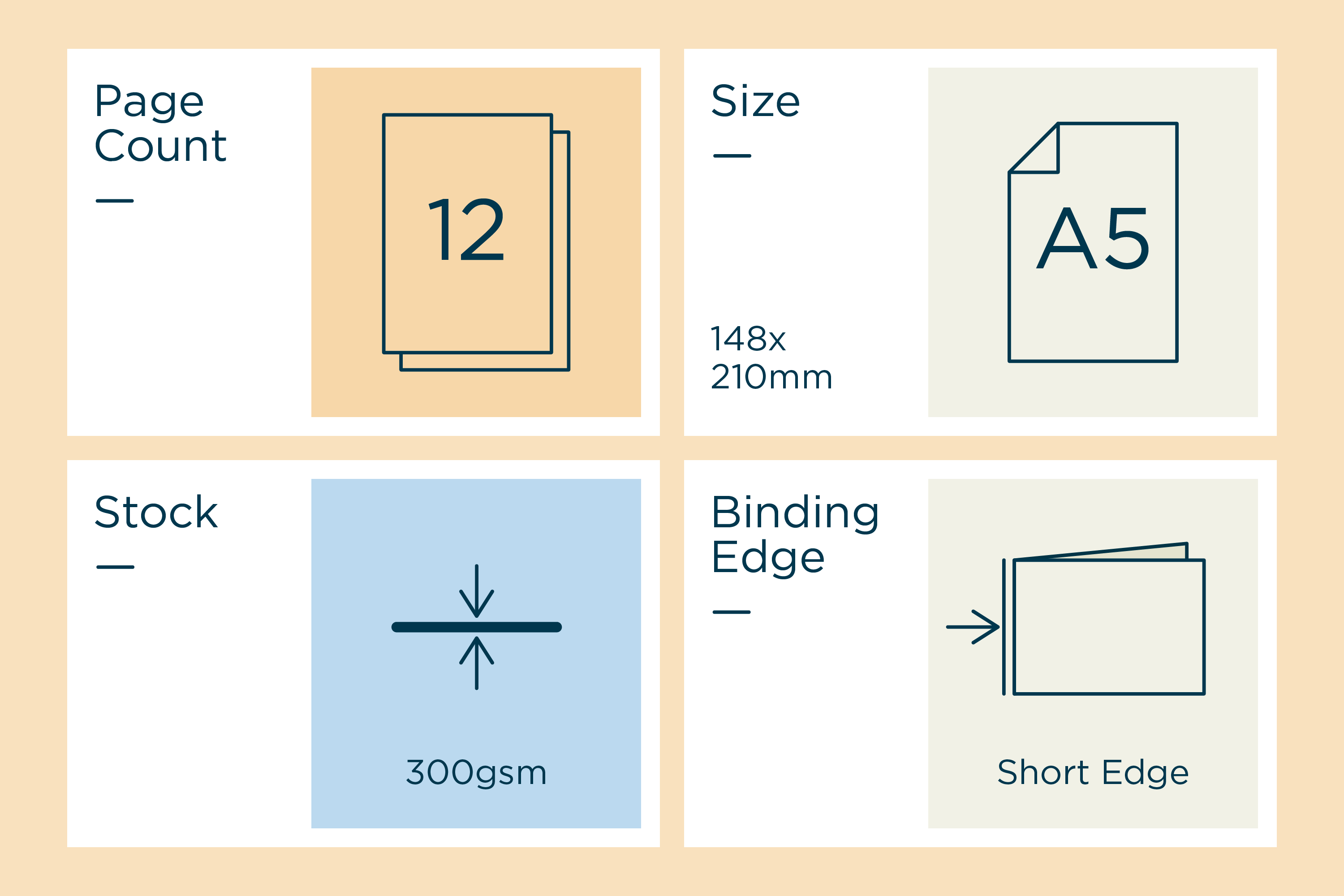 A5 12 Page 300gsm