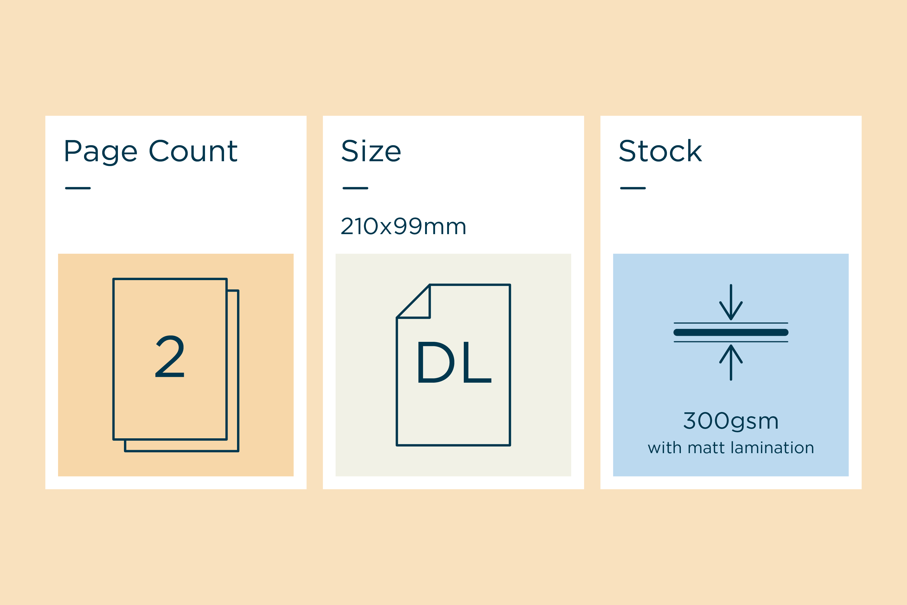 DL 2 Page 300gsm Matt Laminate