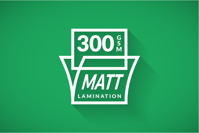 A6 2 Page 300gsm Matt Laminate