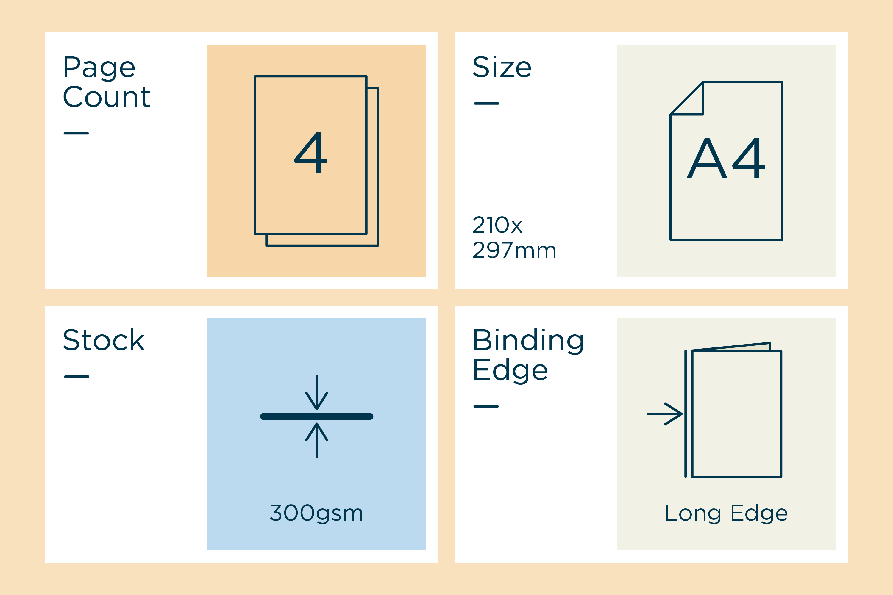 A4 4 Page 300gsm