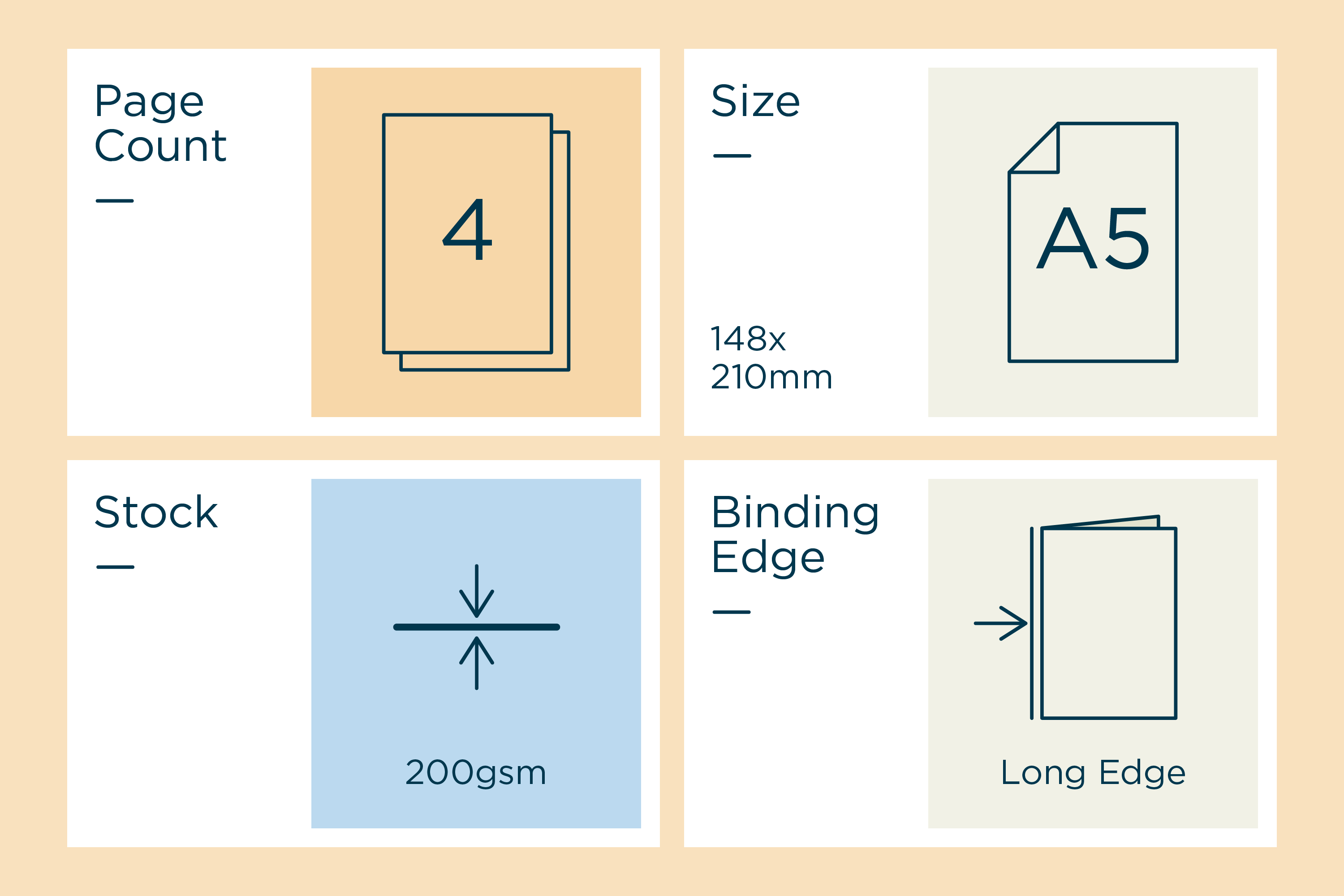 A5 4 Page 200gsm