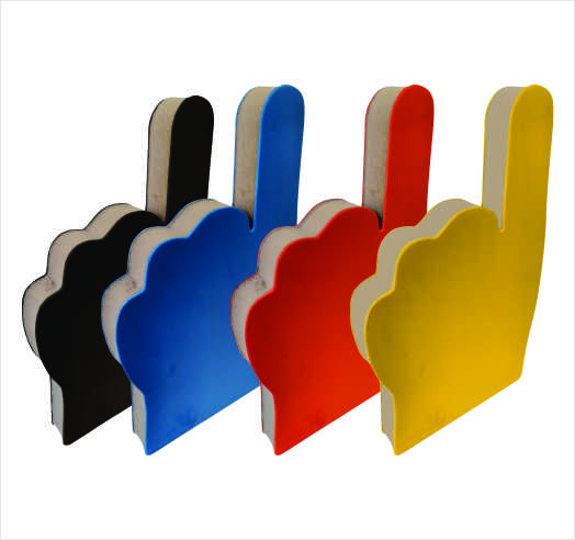 Unbranded 36mm Index Finger Hand Waver - Yellow/Blue/Green/Orange